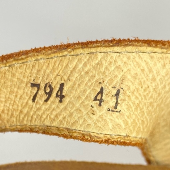 EL NATURALISTA ORANGE LEATHER HEELS - Picture 10 of 12